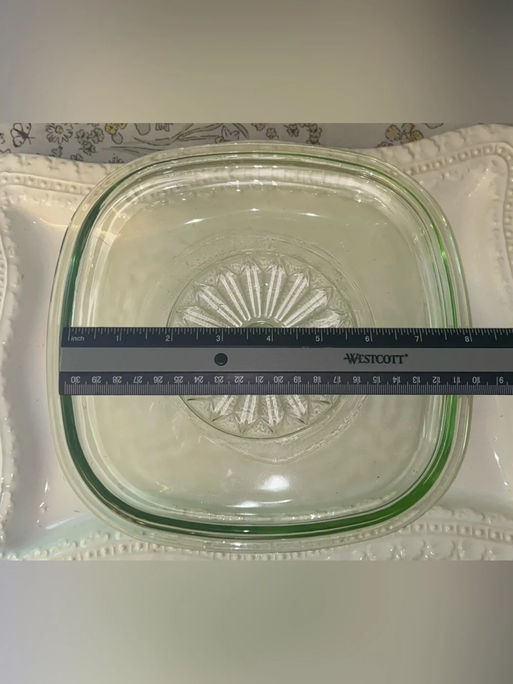 Pyrex square glass casserole lid A9C